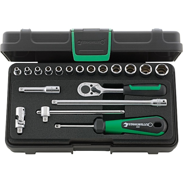 6, 3 mm (1/4") Socket set 19-pcs., 40/13/6 KN